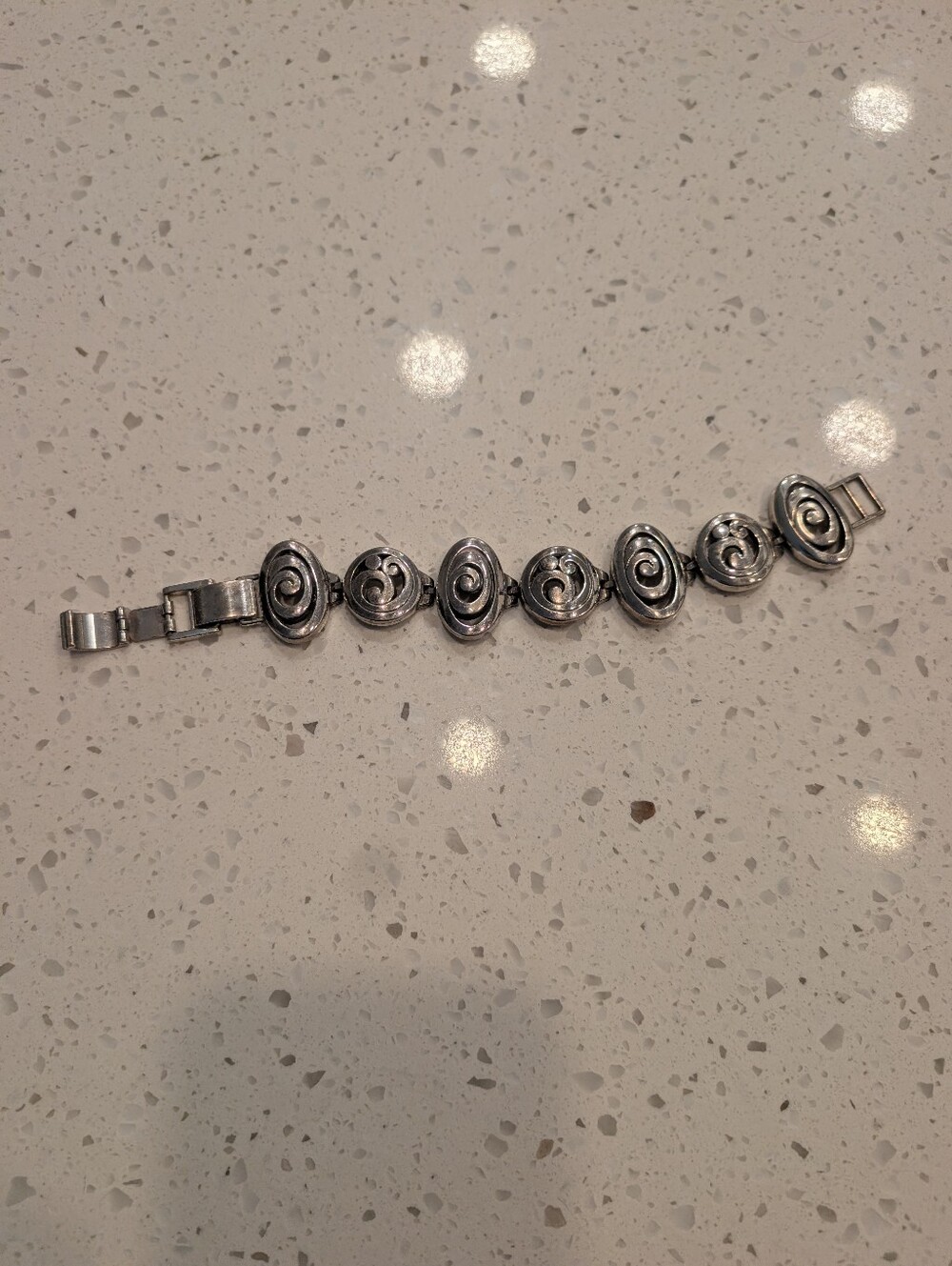 Brighton Silver-Tone Spiral Link Bracelet - Women's Jewelry Clasp Closure